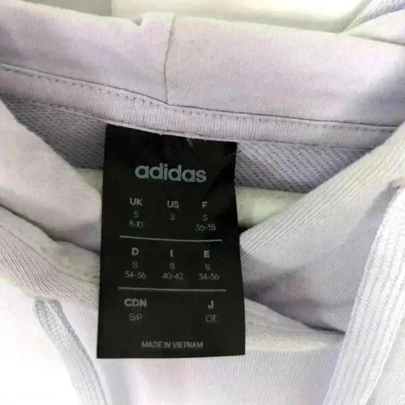 Adidas Lilac Purple Hooded Sweatshirt -  size small great condition - Picture 3 of 4
